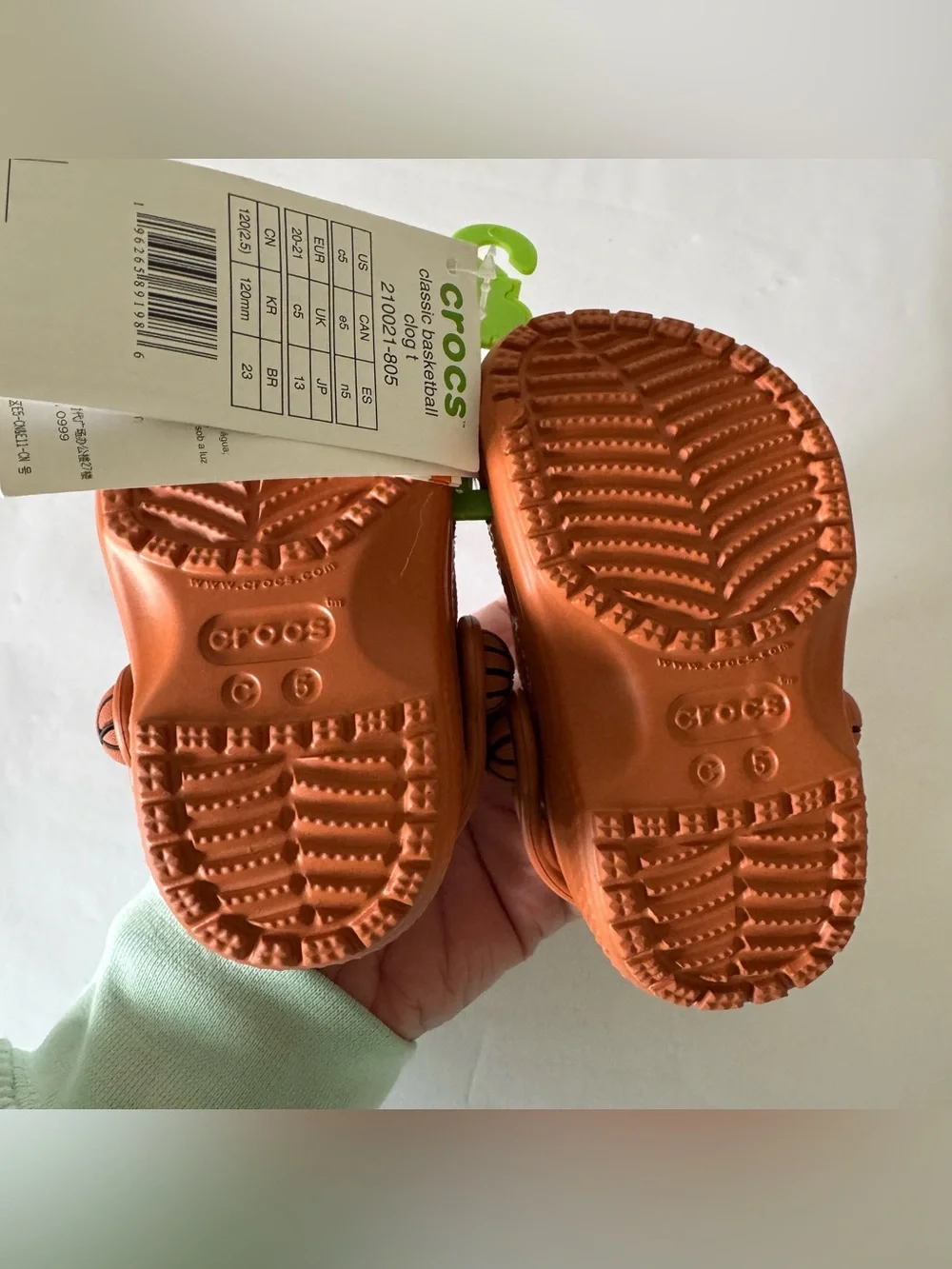 NWT CROCS Size 5 Baby Adorable Basketball Sandals Clogs